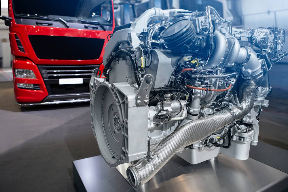 Disassembled,Engine,At,A,Truck,Repair,Service